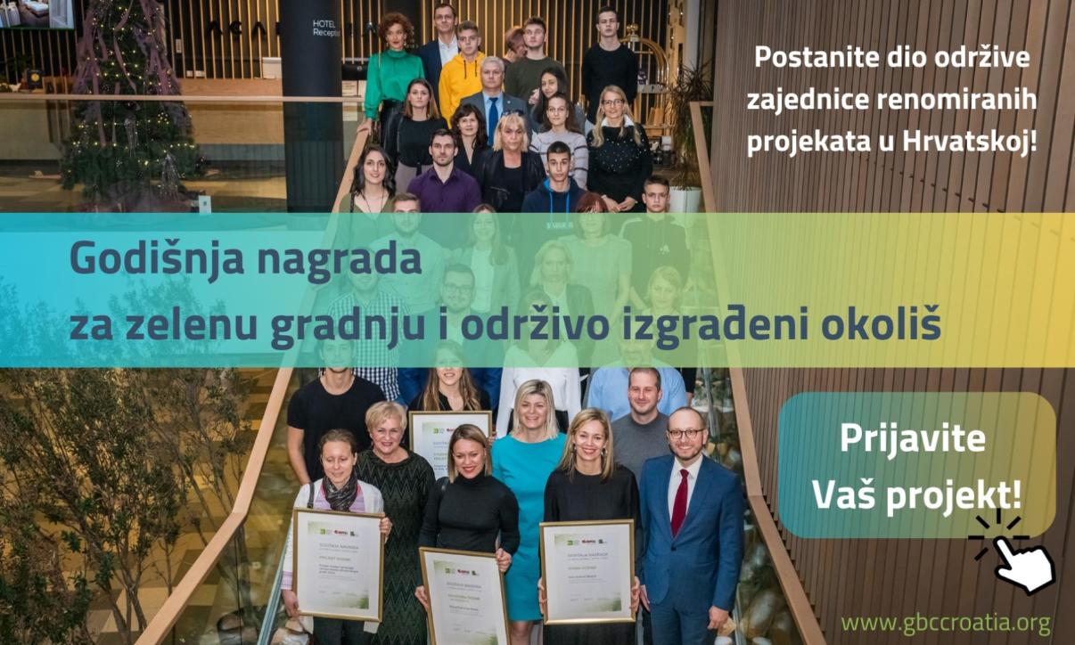 Prijavite svoj projekt na natječaj za godišnje nagrade za zelenu gradnju 2026. 